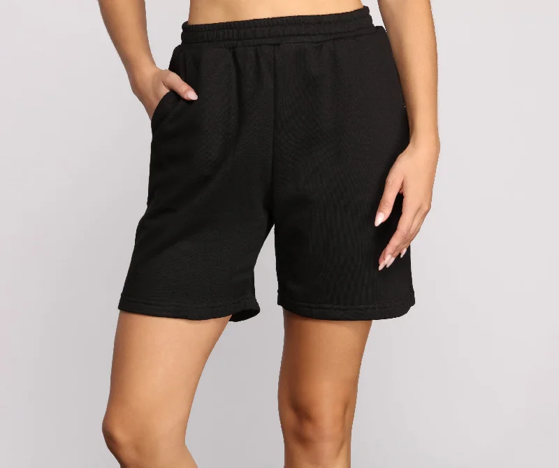 women's checkered shortsFrench Terry Knit Shorts