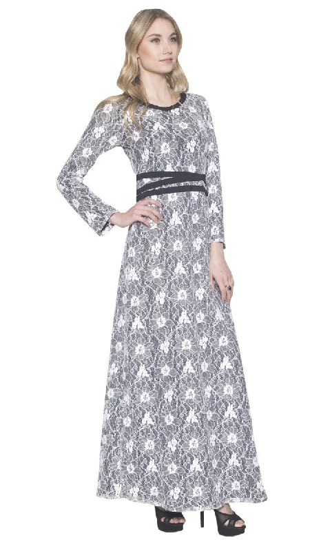 women's checkered dressesMinka Modest Muslim Maxi Dress Abaya - Black and White - FINAL SALE