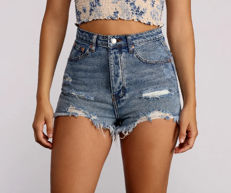 women's hot shortsSummer Vibes Acid Wash Shorts