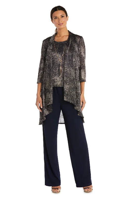 women's coats for those who prefer classic over trendyR&M Richards 7292 Formal Print Pant Suit Jacket Set