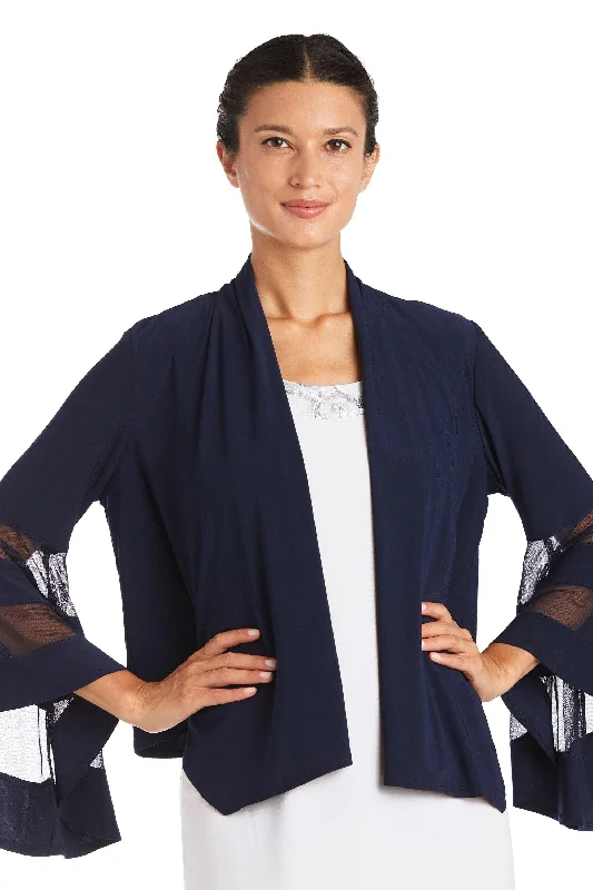 women's coats for apple-shaped bodiesR&M Richards 5268 Full Sleeves Open Bolero Jacket