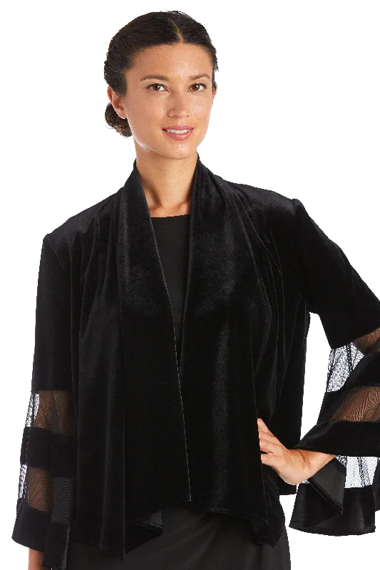 women's coats for tall womenR&M Richards 5498 Sheer Band Butterfly Sleeves Jacket