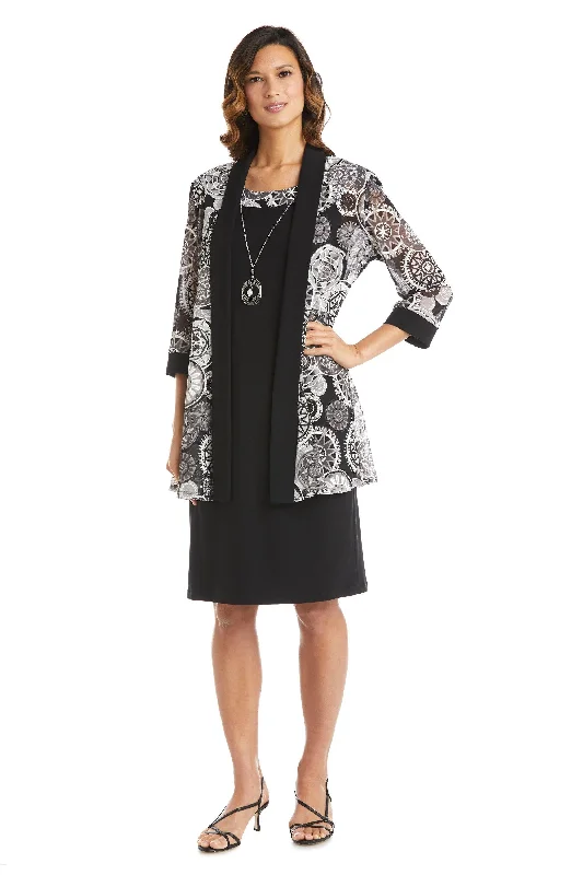 peacoats for womenR&M Richards 7823P Short Print Jacket Petite